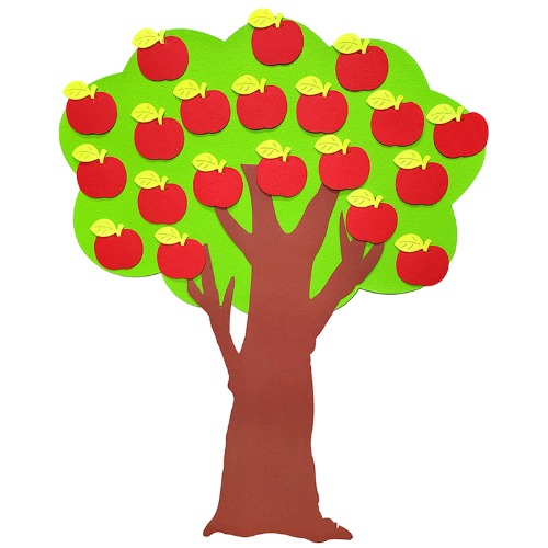  교실 환경 구성 꾸미기 펠트 사과나무 (대 74cm x 95cm)