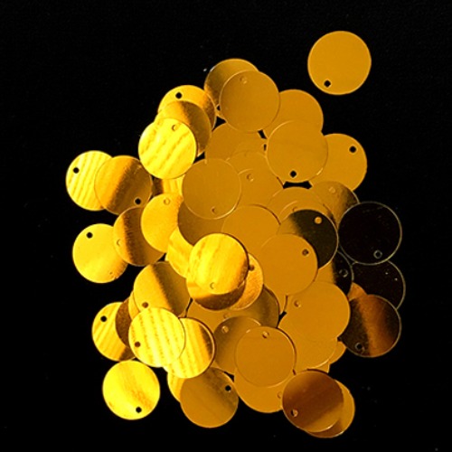  비즈공예 만들기재료 스팡클금색 원중15mm 500g